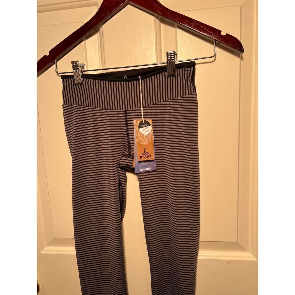 Prana Black Stripe Sapphire Legging NWT Sz. XS - Picture 4 of 8